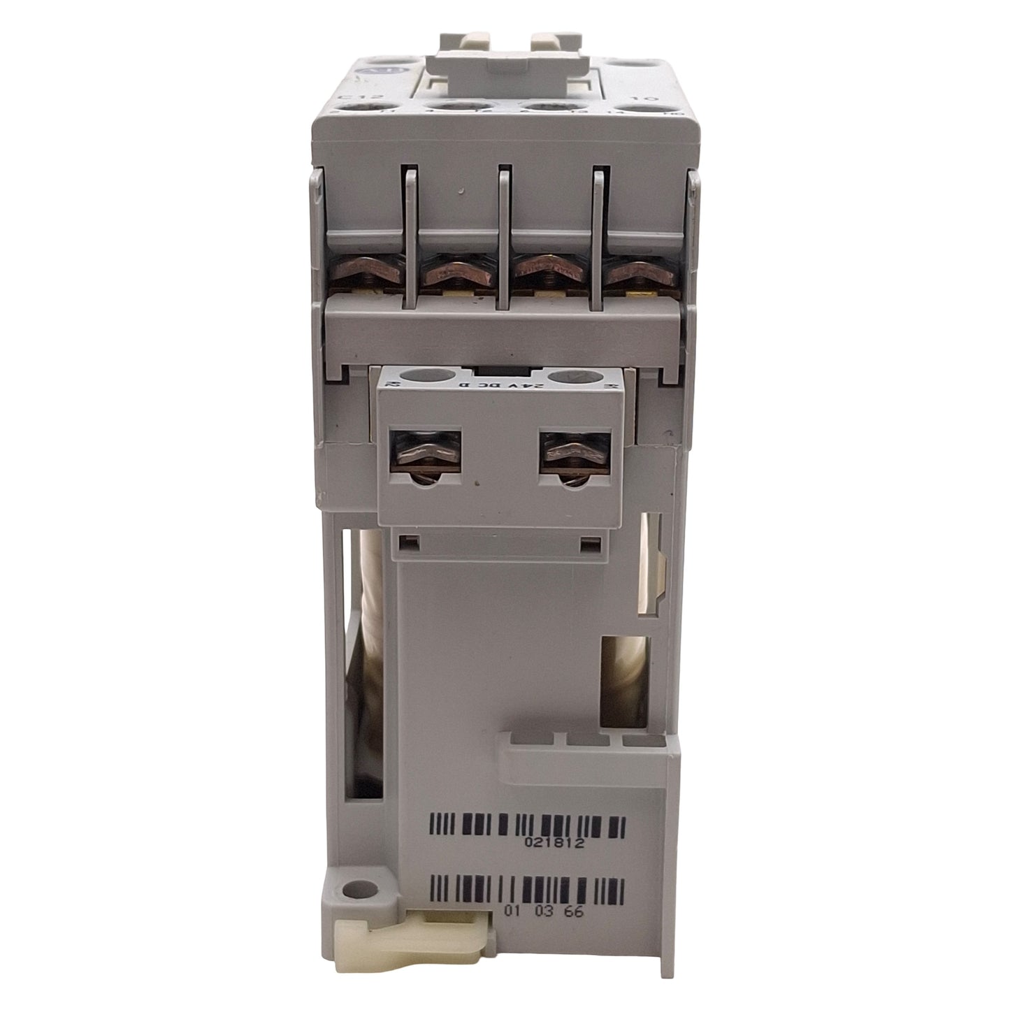 Used Allen Bradley 100-C12ZJ10 Contactor, 3-Pole, 12A, 10HP @ 3Ø 575VAC, 24VDC Coil