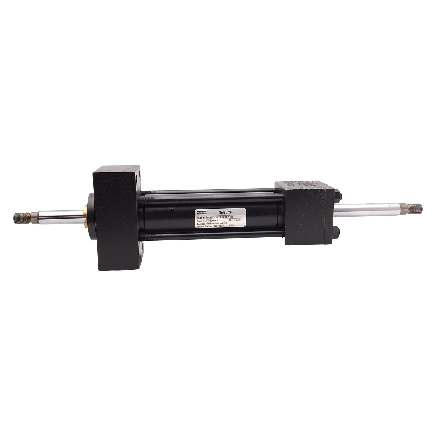 Used Parker 01.50 KJJ2HLTS18A18A 5.000 Hydraulic Cylinder, ø1.5in Bore, 5in Stroke