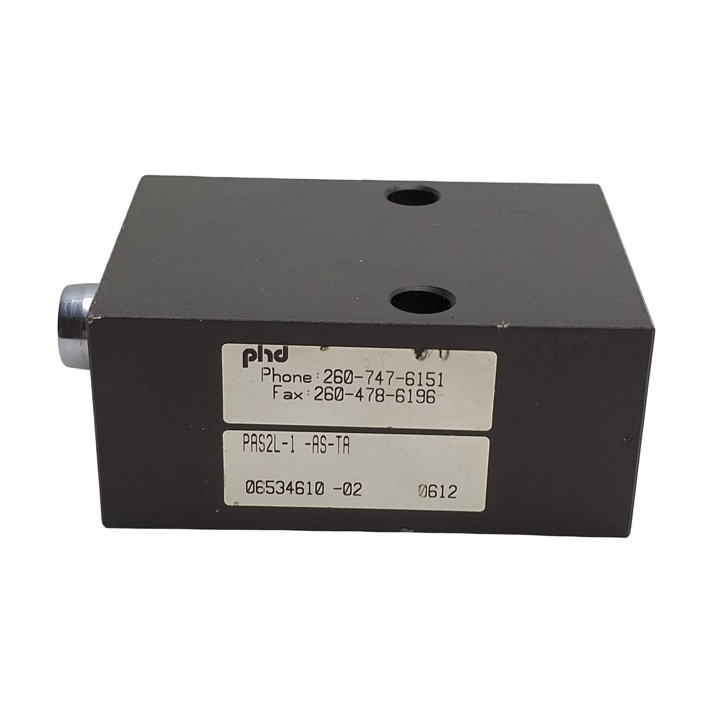 Used PHD PAS2L-1-AS-TA Swing Clamp Cylinder, 25mm Bore, LH Rotation, 90 Degree