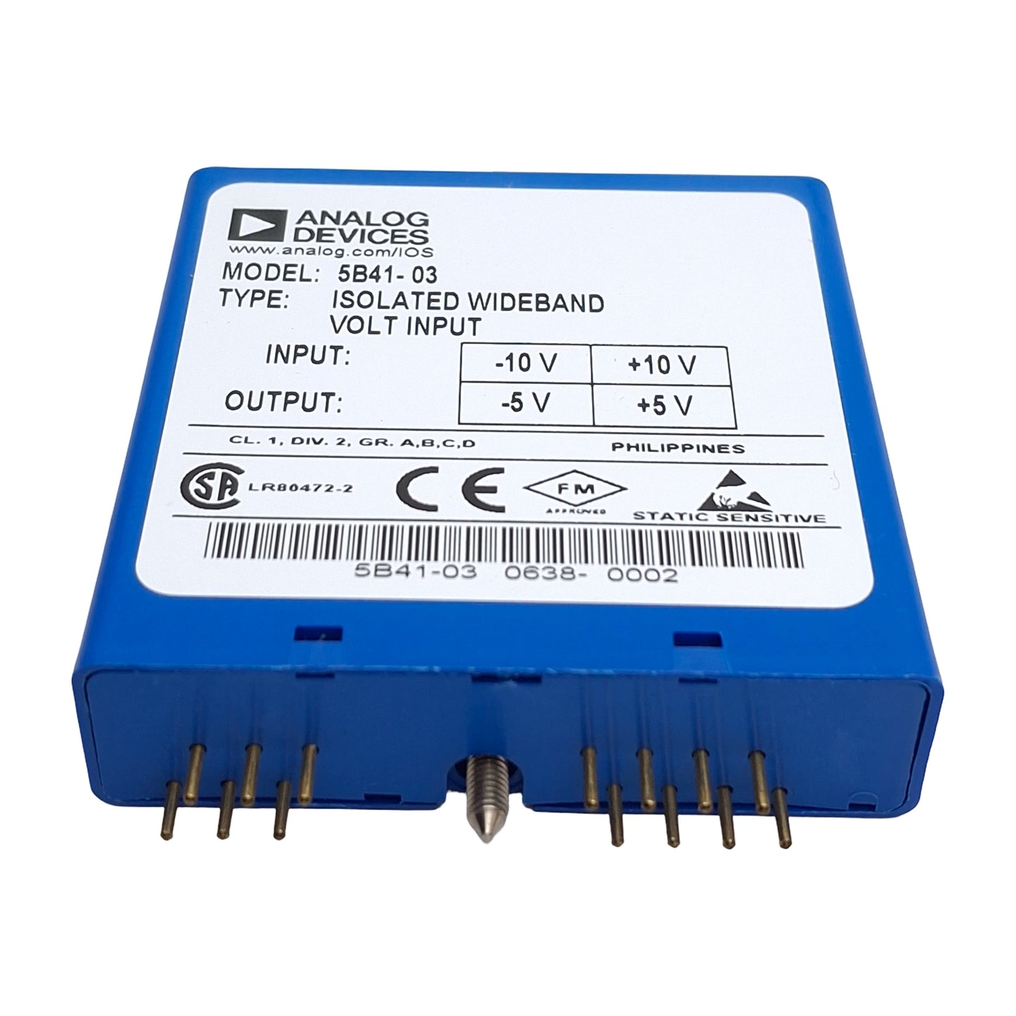 Used Analog Devices 5B41-03 Signal Conditioner, +/- 10V Input, +/- 5V Output, 5VDC