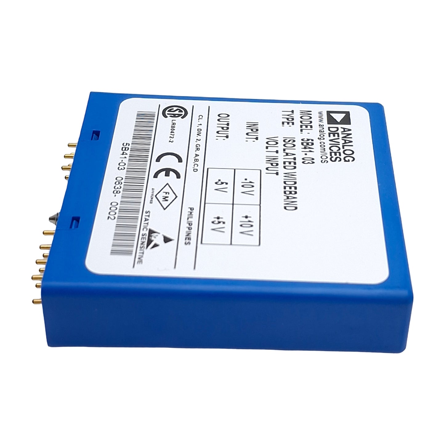 Used Analog Devices 5B41-03 Signal Conditioner, +/- 10V Input, +/- 5V Output, 5VDC