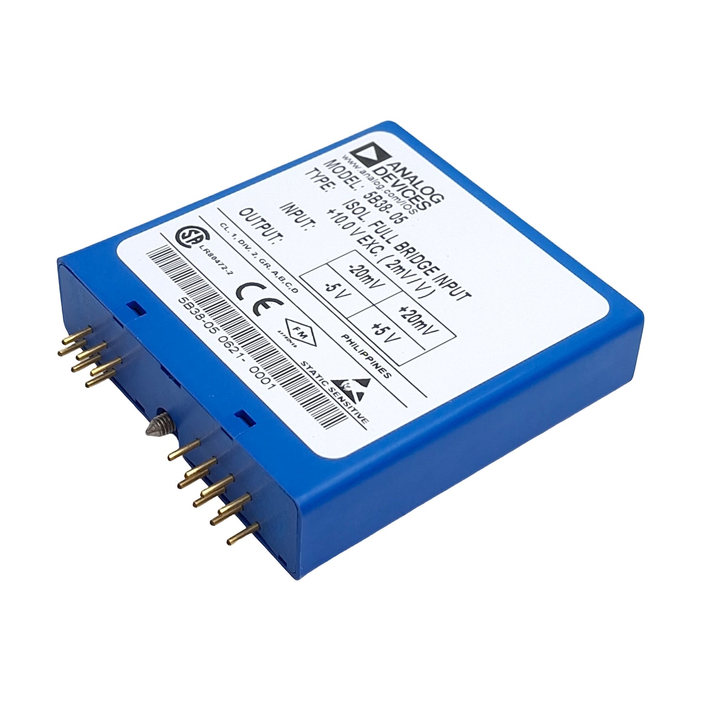 Used Analog Devices 5B38-05 Signal Conditioning Module, +/- 20mV Input, +/-5V Output