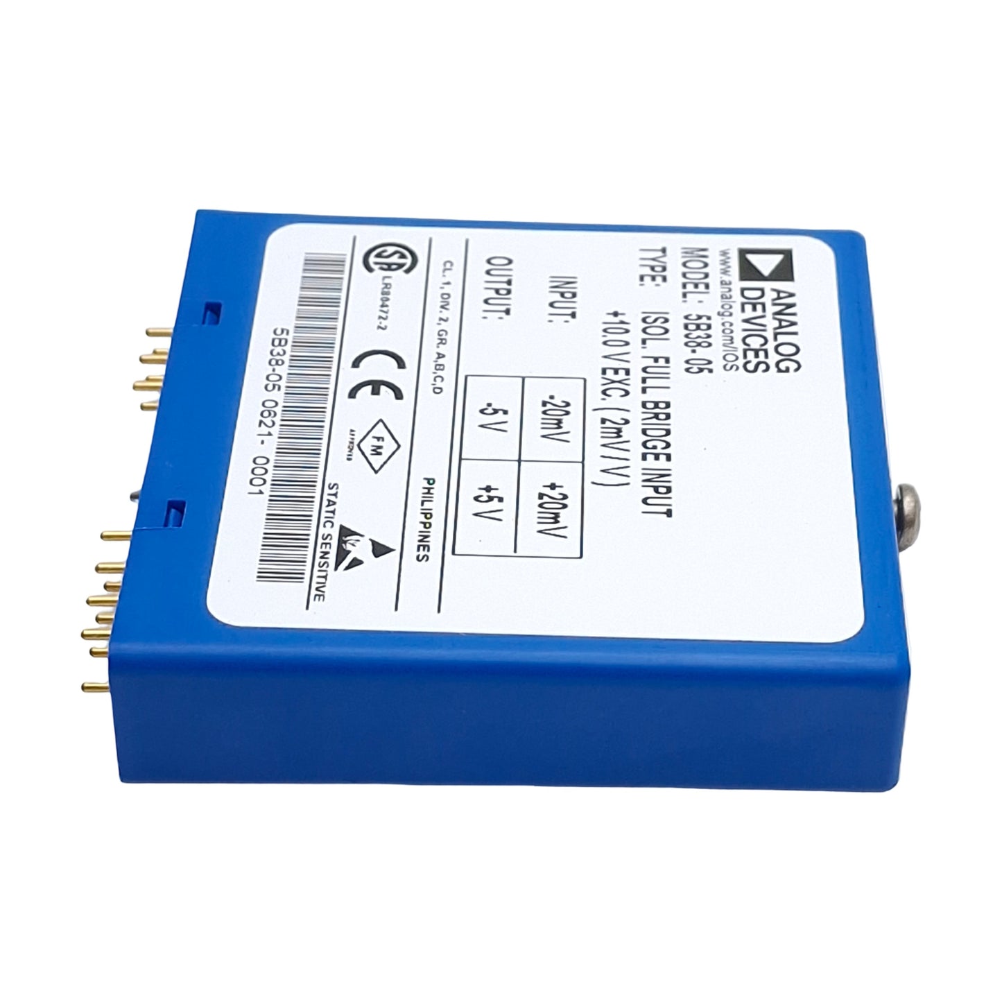 Used Analog Devices 5B38-05 Signal Conditioning Module, +/- 20mV Input, +/-5V Output