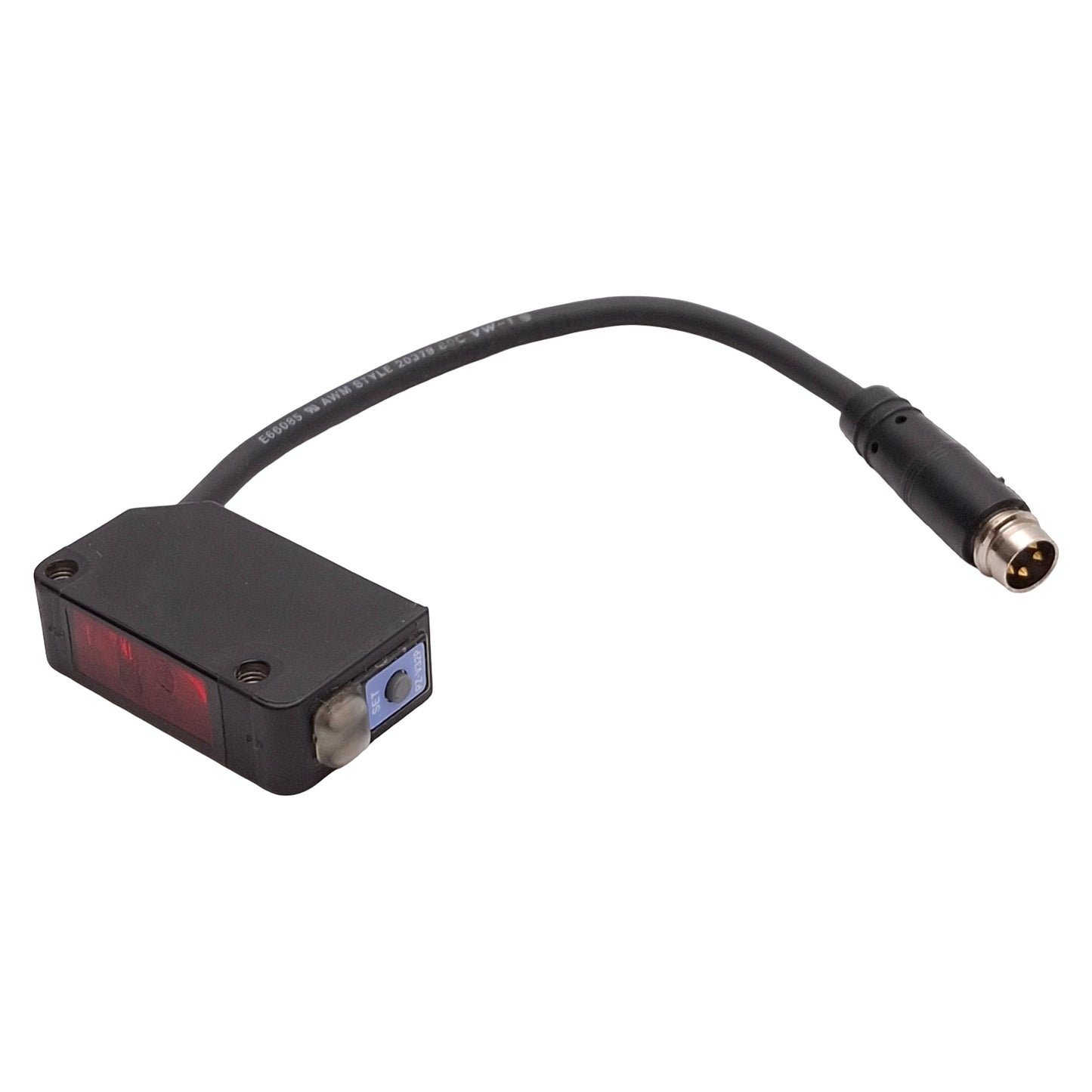 Used Keyence PZ-V32P Photoelectric Sensor, PNP, Red LED, 5-300mm, M8 4-Pin, 12-24VDC