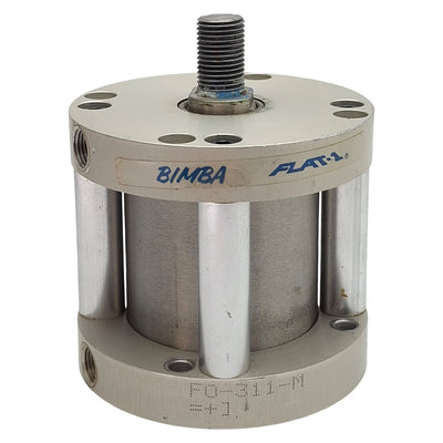Used Bimba FO-311-M FLAT-1 Pneumatic Cylinder ø2in Bore 1in Stroke, 1/8in NPT, 200psi