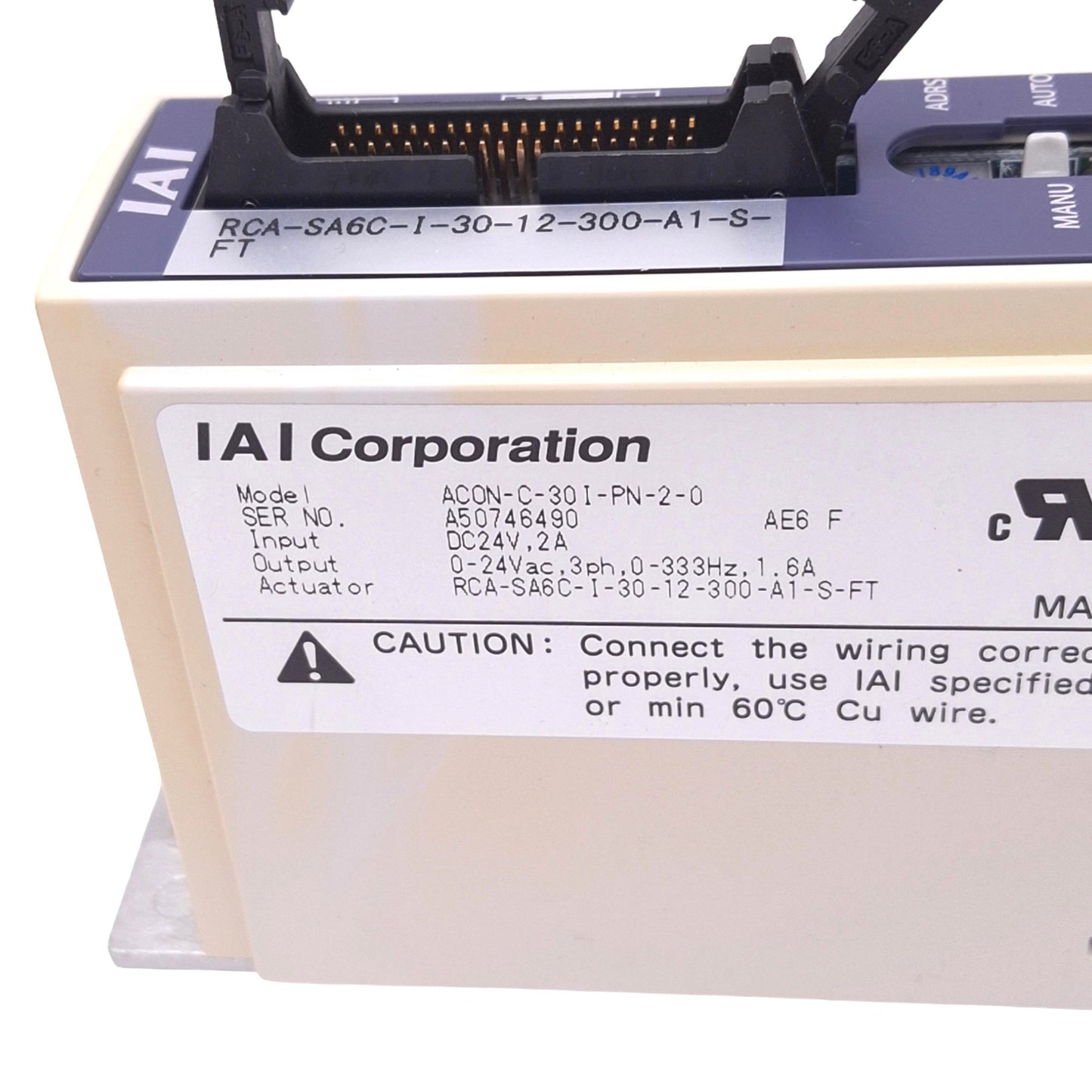 Used IAI ACON-C-30I-PN-2-0 Position Controller for ROBO Cylinder, PNP I/O, 24VDC