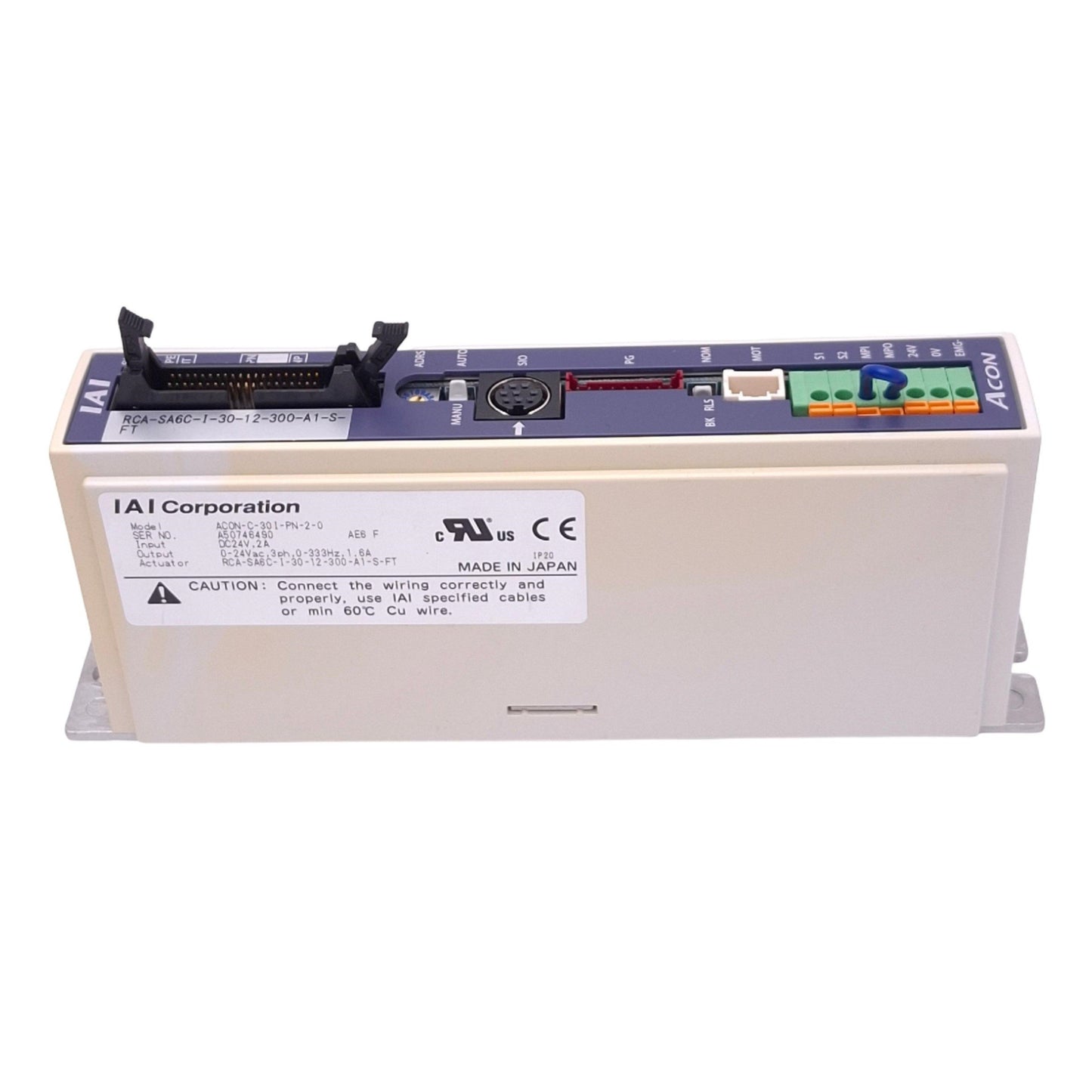 Used IAI ACON-C-30I-PN-2-0 Position Controller for ROBO Cylinder, PNP I/O, 24VDC
