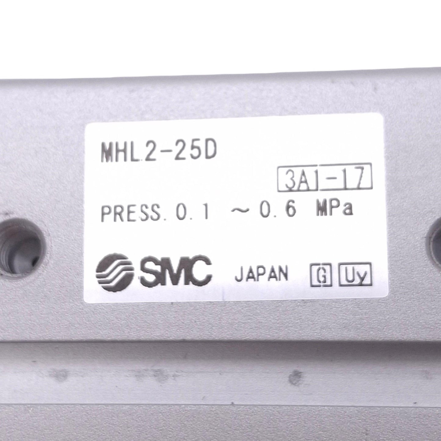 Used SMC MHL2-25D Wide Parallel Gripper, 2-Finger, 25mm Bore, 50mm Stroke, 0.6MPa