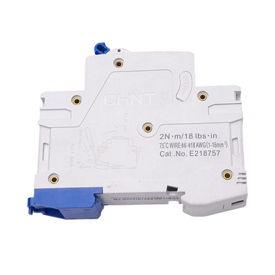 Used Chint NB1-63-D4-1P E218757 Circuit Breaker, 1-Pole 4A, 277VAC Max, DIN Rail