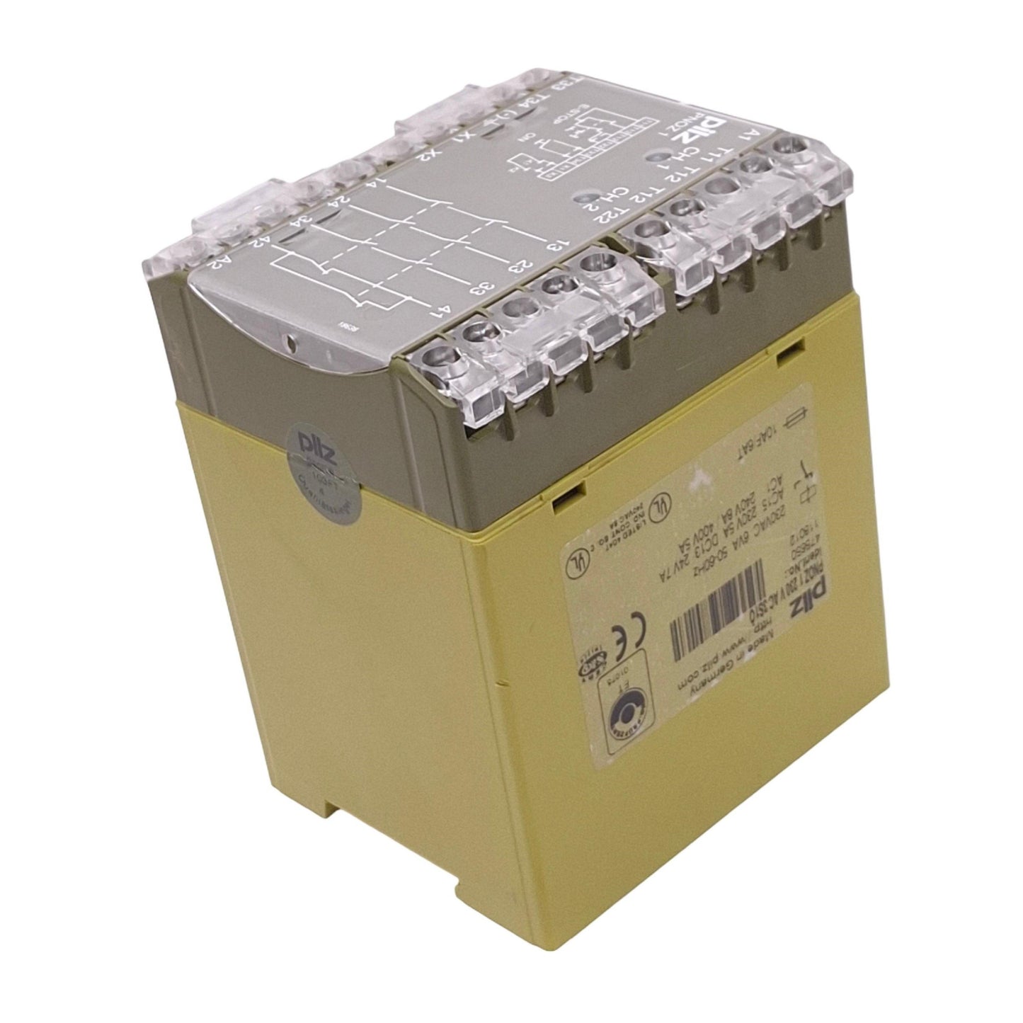 Used Pilz PNOZ1230VAC3S1O Safety Relay, 3NO 1NC, 8A Max, 230VAC In, DIN Rail