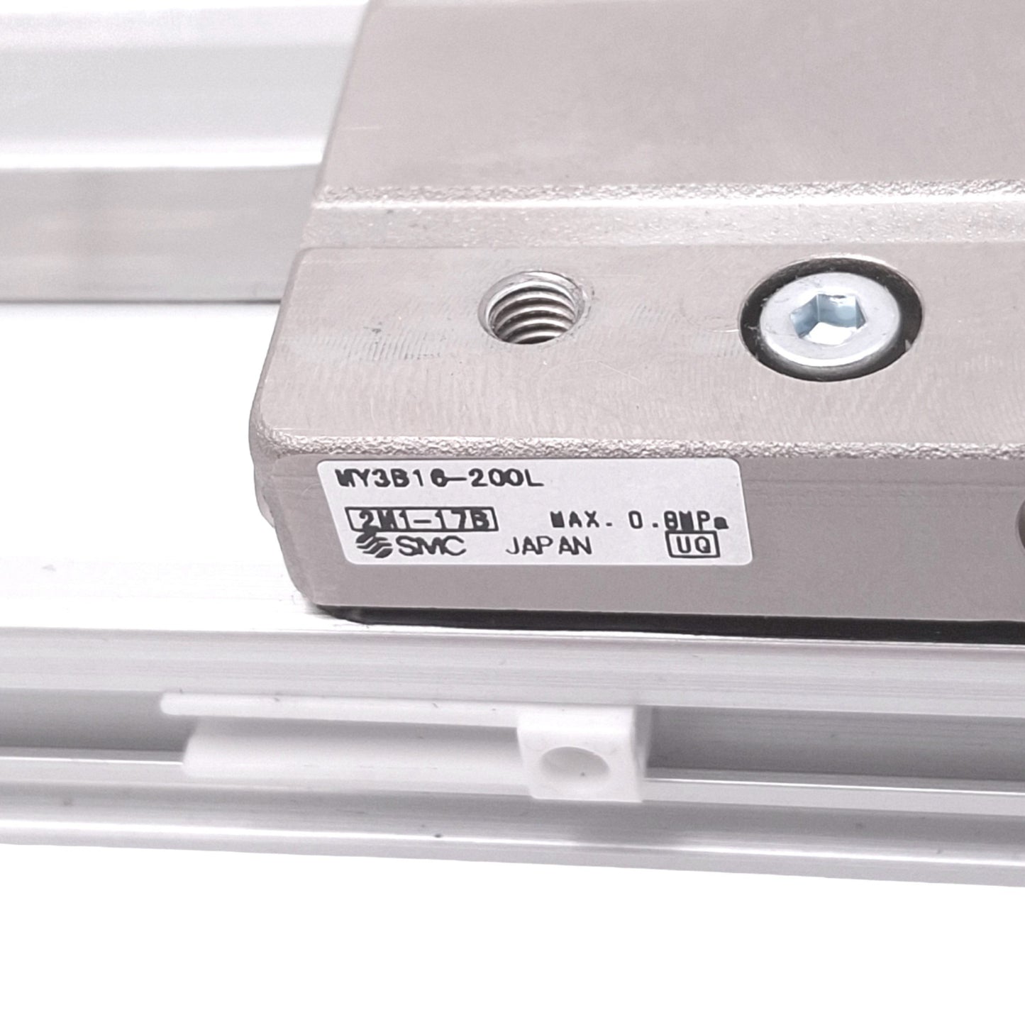 Used SMC MY3B16-200L Rodless Mechanically Jointed Cylinder, 16mm Bore, 200mm Stroke