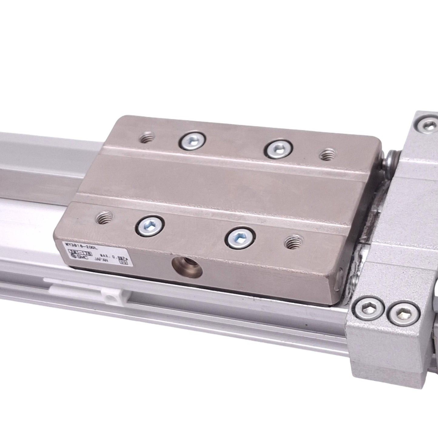Used SMC MY3B16-200L Rodless Mechanically Jointed Cylinder, 16mm Bore, 200mm Stroke