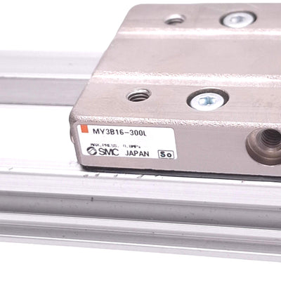 Used SMC MY3B16-300L Rodless Mechanically Jointed Cylinder 16mm Bore, 300mm Stroke