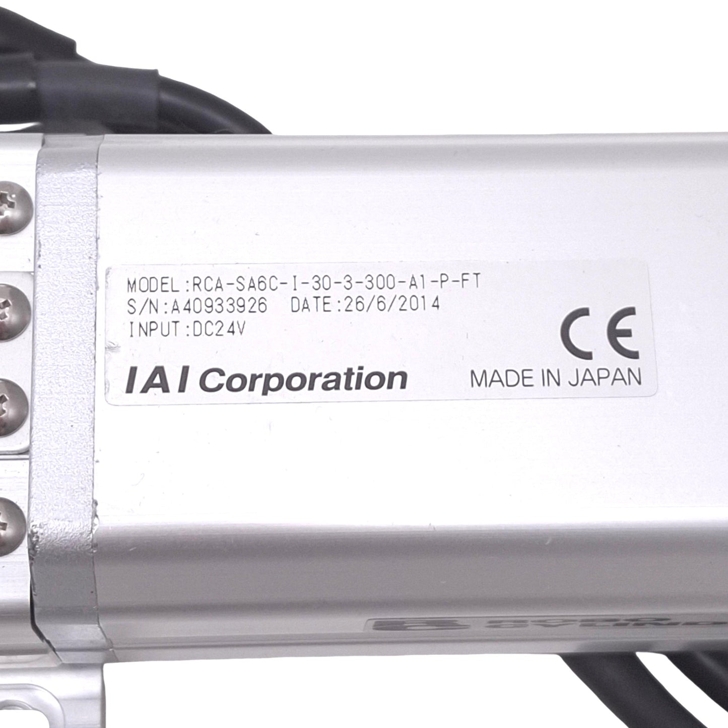 Used IAI RCA-SA6C-I-30-3-300-A1-P-FT ROBO CYLINDER Electric Actuator, 300mm Stroke