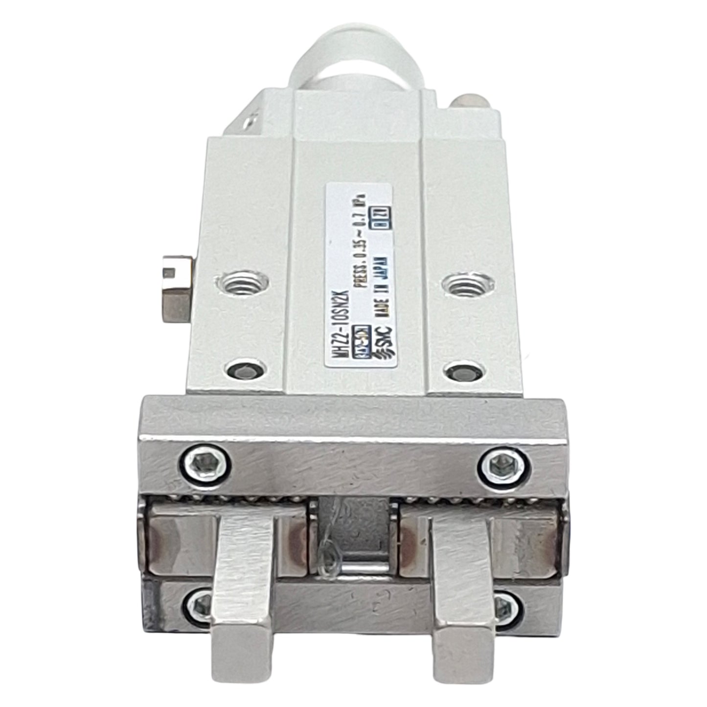 Used SMC MHZ2-10SN2K Pneumatic Parallel Gripper, ø10mm Bore, 4mm Stroke, 7.1N, 0.7MPa