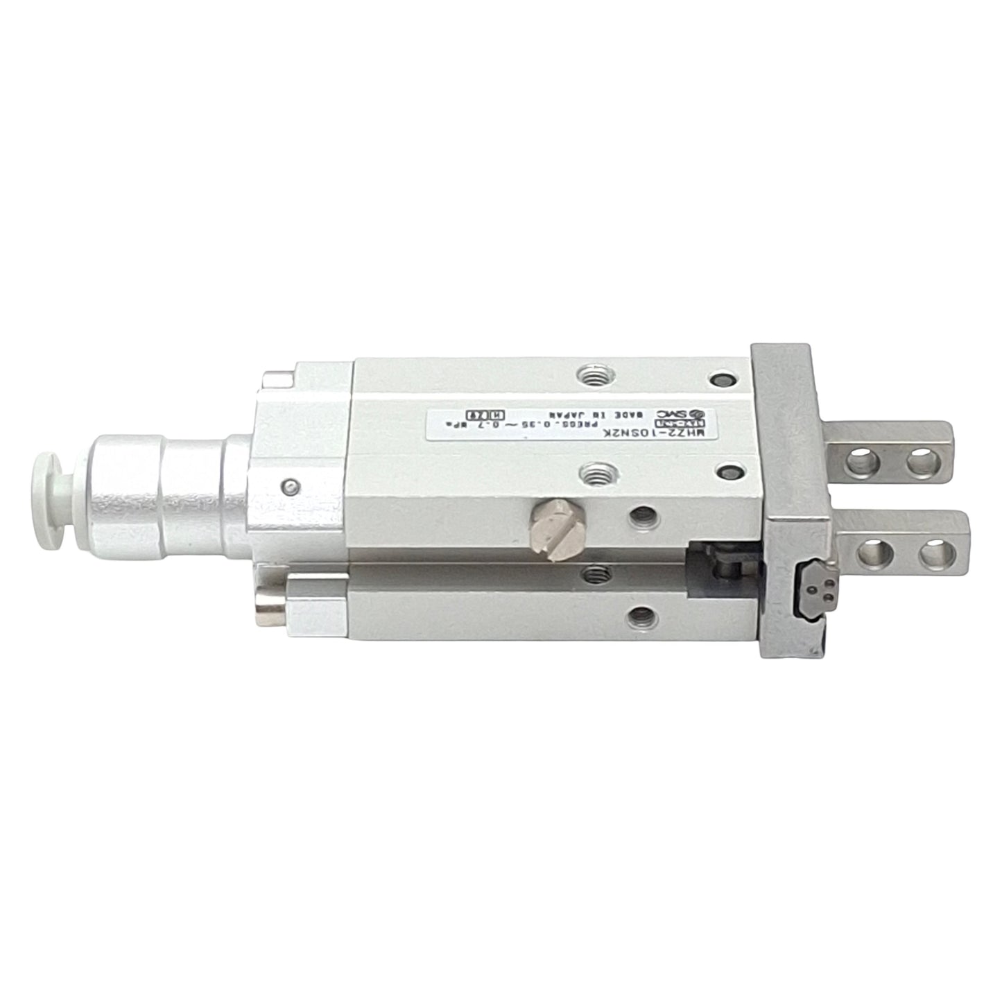 Used SMC MHZ2-10SN2K Pneumatic Parallel Gripper, ø10mm Bore, 4mm Stroke, 7.1N, 0.7MPa