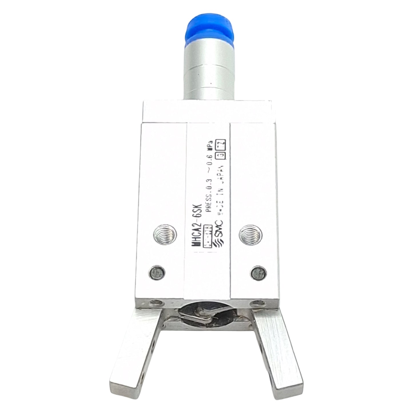 Used SMC MHCA2-6SK Pneumatic Parallel Gripper, ø6mm Bore, 30°~-10°, 0.024Nm, 0.6MPa