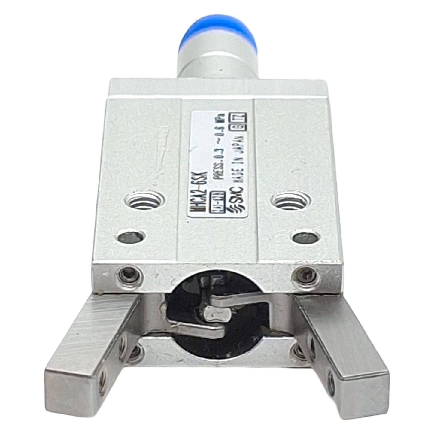 Used SMC MHCA2-6SK Pneumatic Parallel Gripper, ø6mm Bore, 30°~-10°, 0.024Nm, 0.6MPa