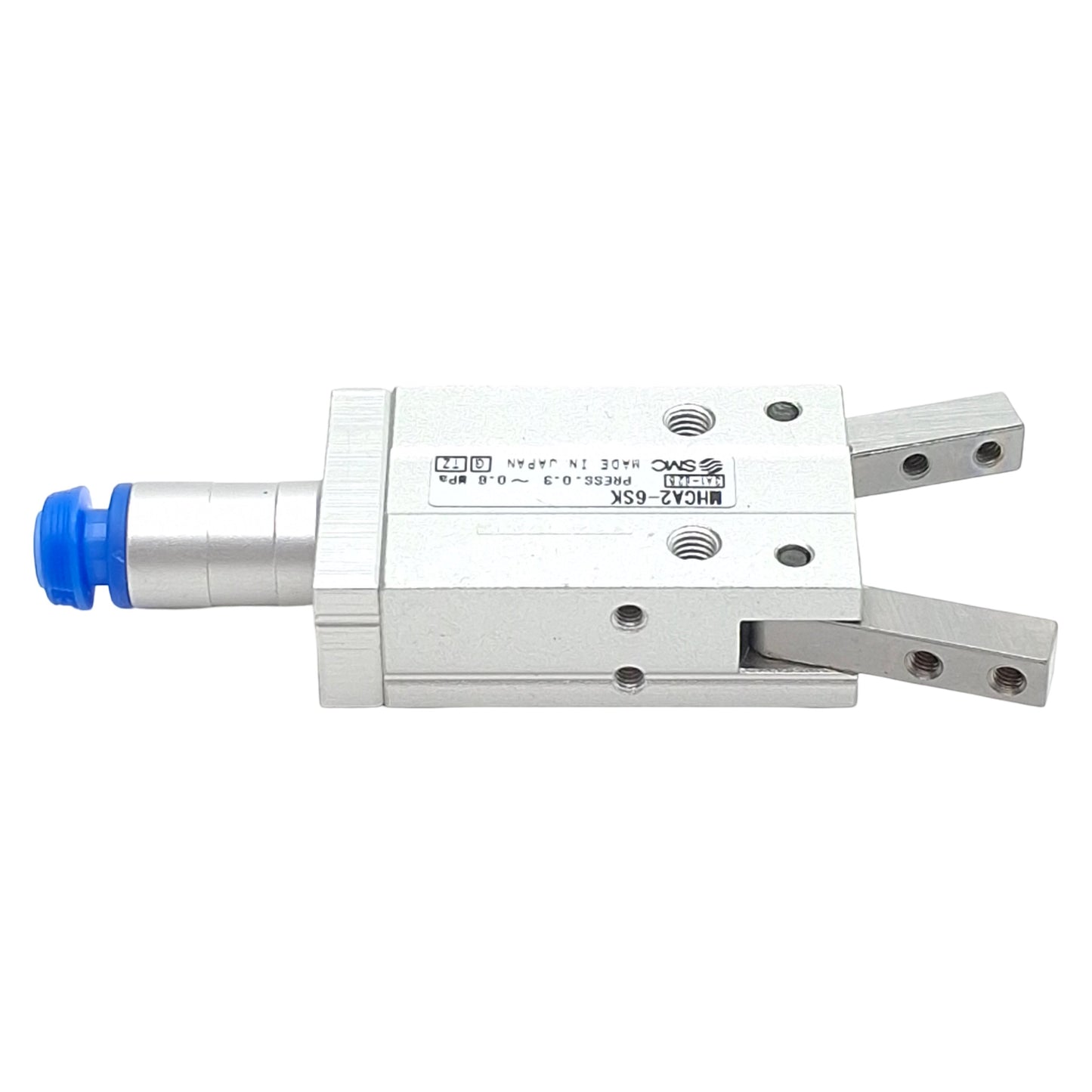 Used SMC MHCA2-6SK Pneumatic Parallel Gripper, ø6mm Bore, 30°~-10°, 0.024Nm, 0.6MPa