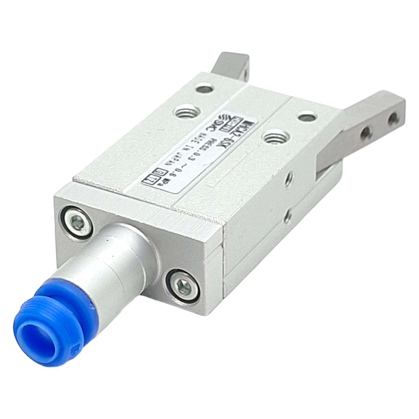 Used SMC MHCA2-6SK Pneumatic Parallel Gripper, ø6mm Bore, 30°~-10°, 0.024Nm, 0.6MPa