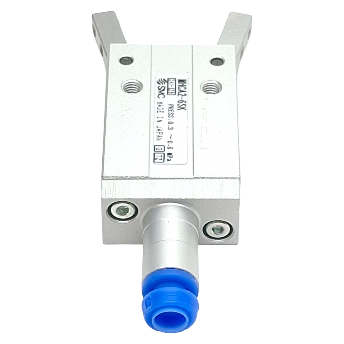 Used SMC MHCA2-6SK Pneumatic Parallel Gripper, ø6mm Bore, 30°~-10°, 0.024Nm, 0.6MPa