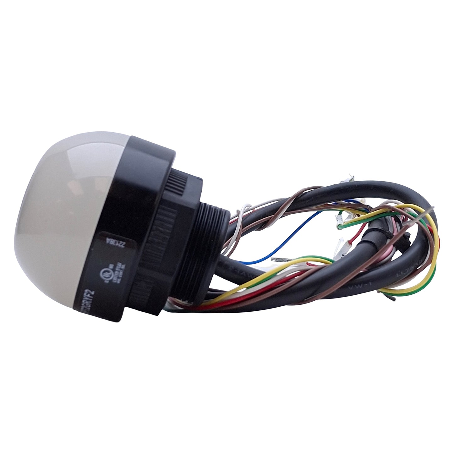 Used Banner K50APT2GRYF2 Illuminated Touch Button 12-30VDC, PNP, Yl Gr Rd, 1ft Cable