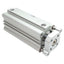 Used SMC CDQMA32TN-75 Compact Pneumatic Cylinder, ø32mm Bore, 75mm Stroke, 1/8in NPT