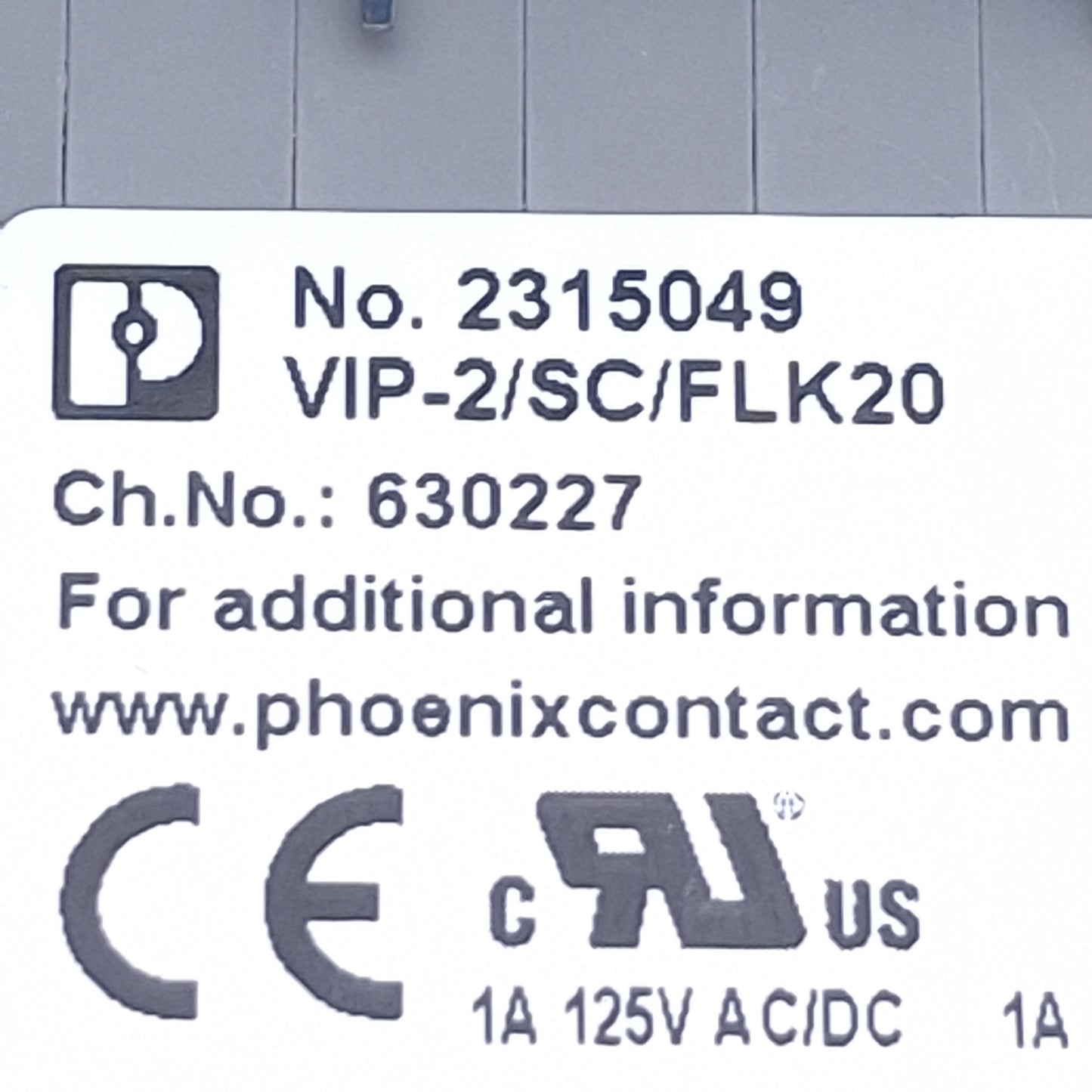Used Phoenix Contact VIP-2/SC/FLK20 Interface Breakout Module 25VAC 60VDC, 1A