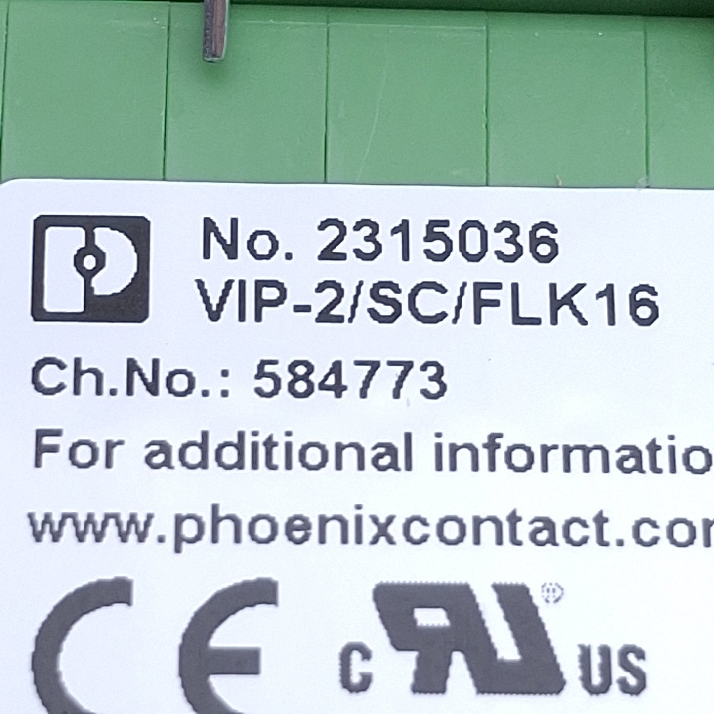 Used Phoenix Contact VIP-2/SC/FLK16 Interface Breakout Module 25VAC 60VDC, 1A