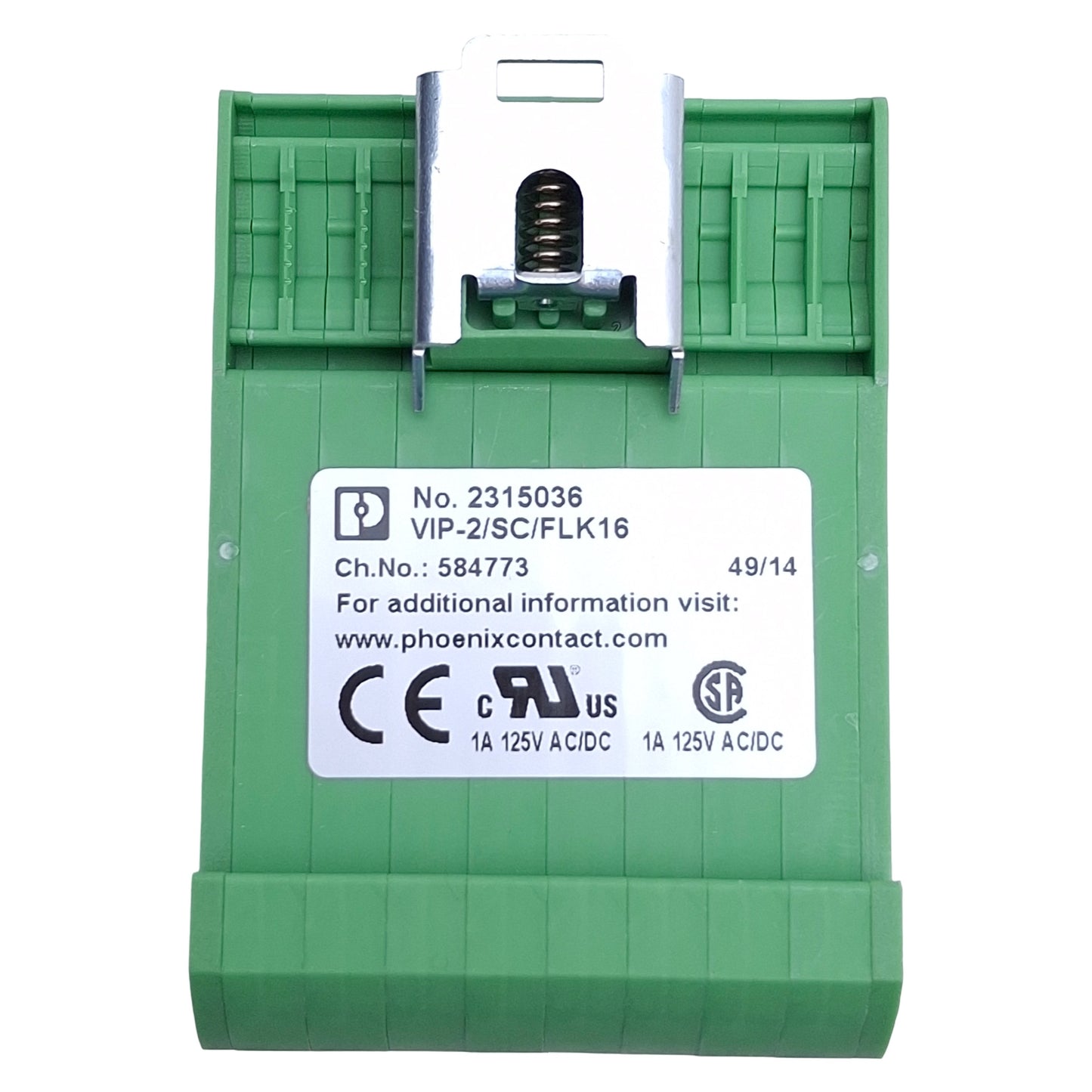 Used Phoenix Contact VIP-2/SC/FLK16 Interface Breakout Module 25VAC 60VDC, 1A