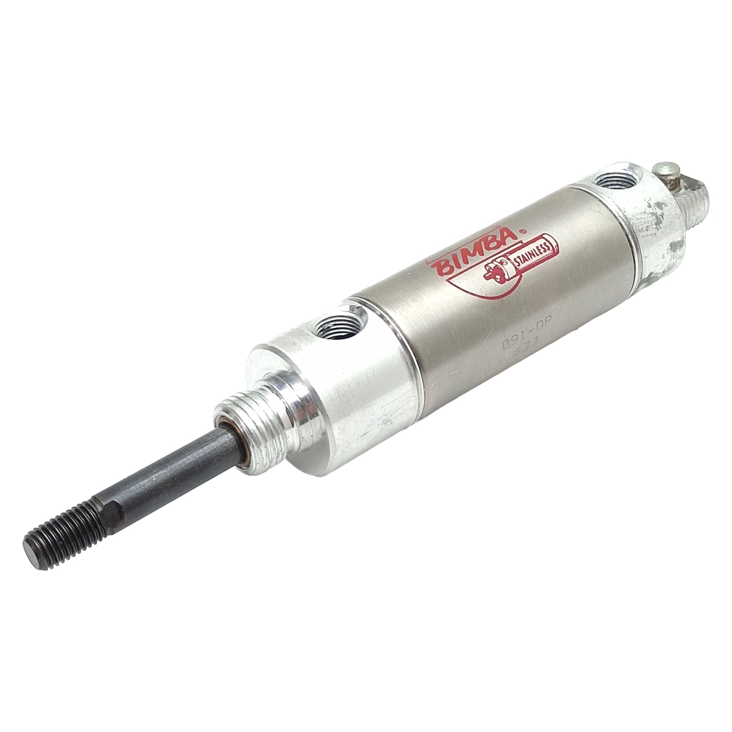 Used Bimba 091-DP Pneumatic Cylinder, ø1-1/16in Bore, 1in Stroke, 1/8in NPT, 250psi