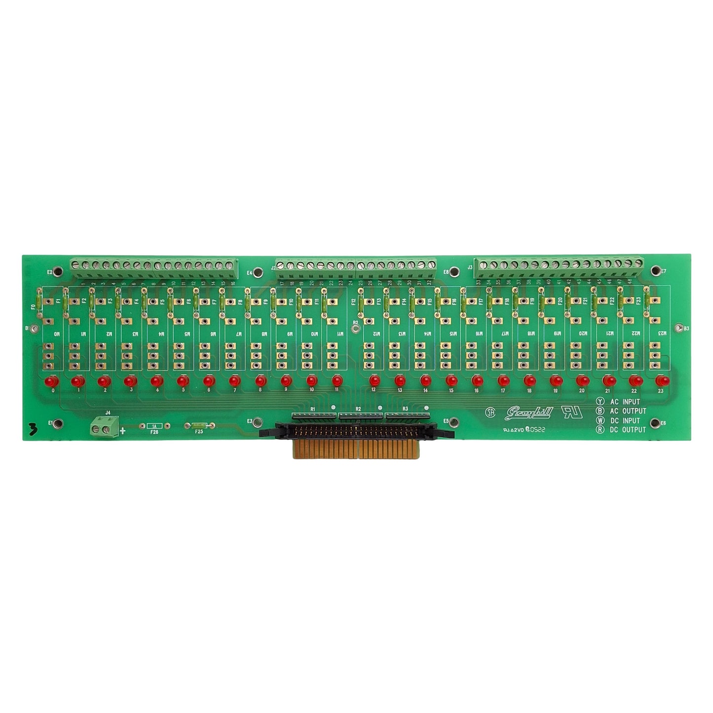 Used Grayhill 70MRCK24-HL 70M Relay Mounting Rack, 24-Channel, 50-Pin Header