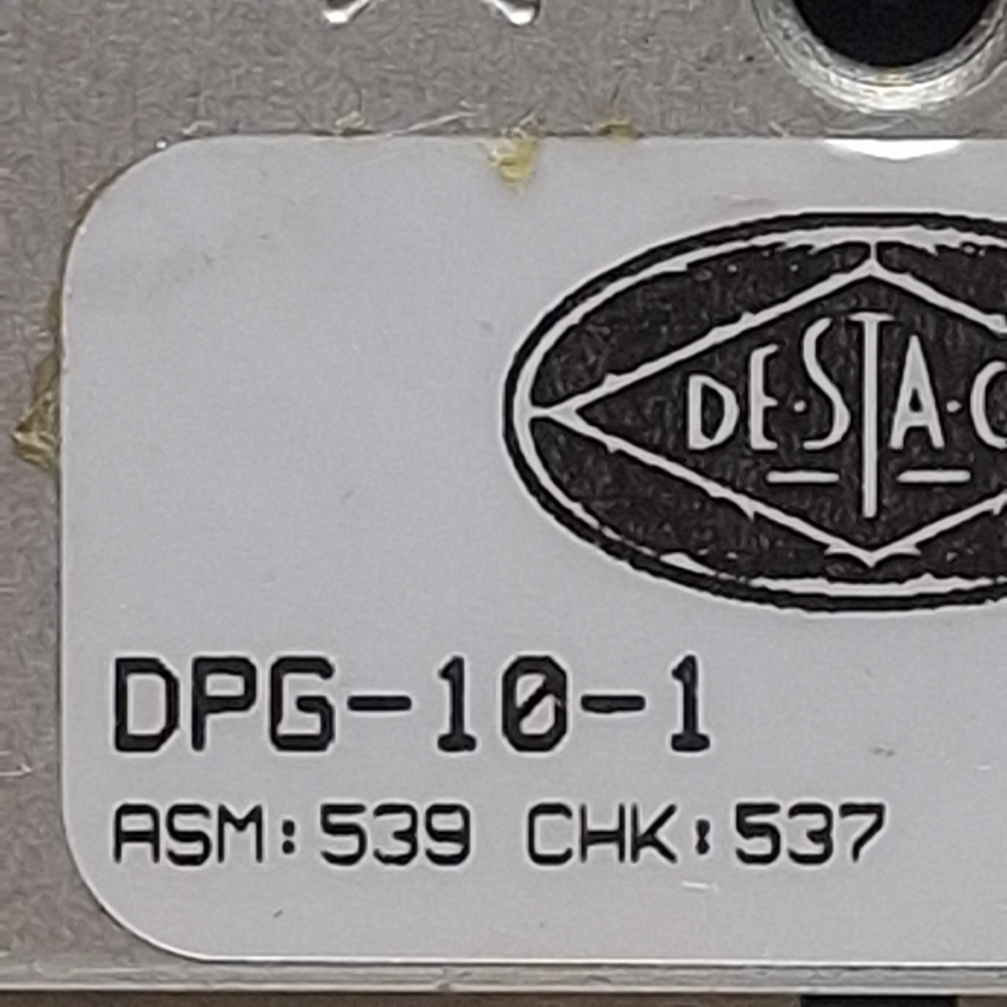 Used Destaco DPG-10-1 Parallel Gripper, ø0.688in Bore, 0.25in Stroke, 50lbf, 100psi