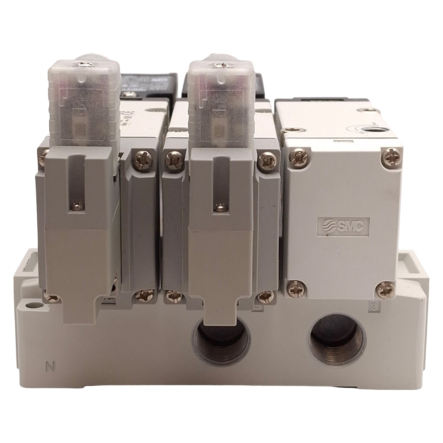 Used SMC VP544-5DZ1-03N-M-X555 Dual Residual Relief Valve w/ Soft Start-Up, 24VDC