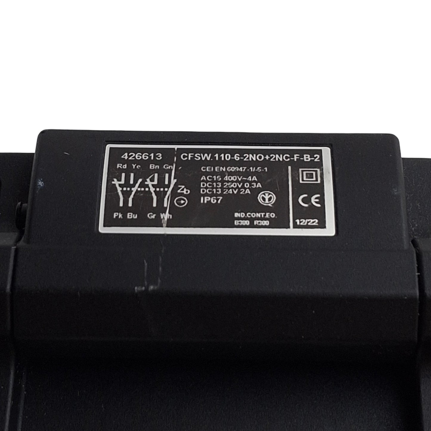 Used Elesa CFSW.110-6-2NO+2NC-F-B-2 Hinged Safety Interlock Switch 400VAC 4A