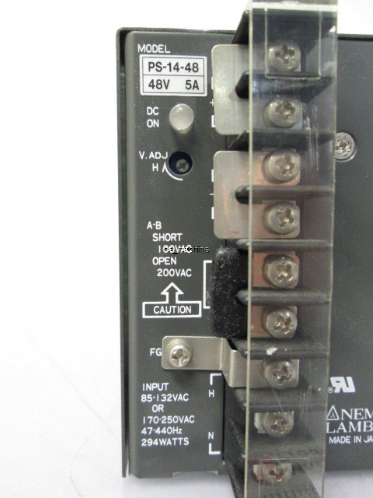 Used Nemic Lambda PS-14-48 Power Supply, 85-132/170-250VAC Input, 48VDC 5A Output