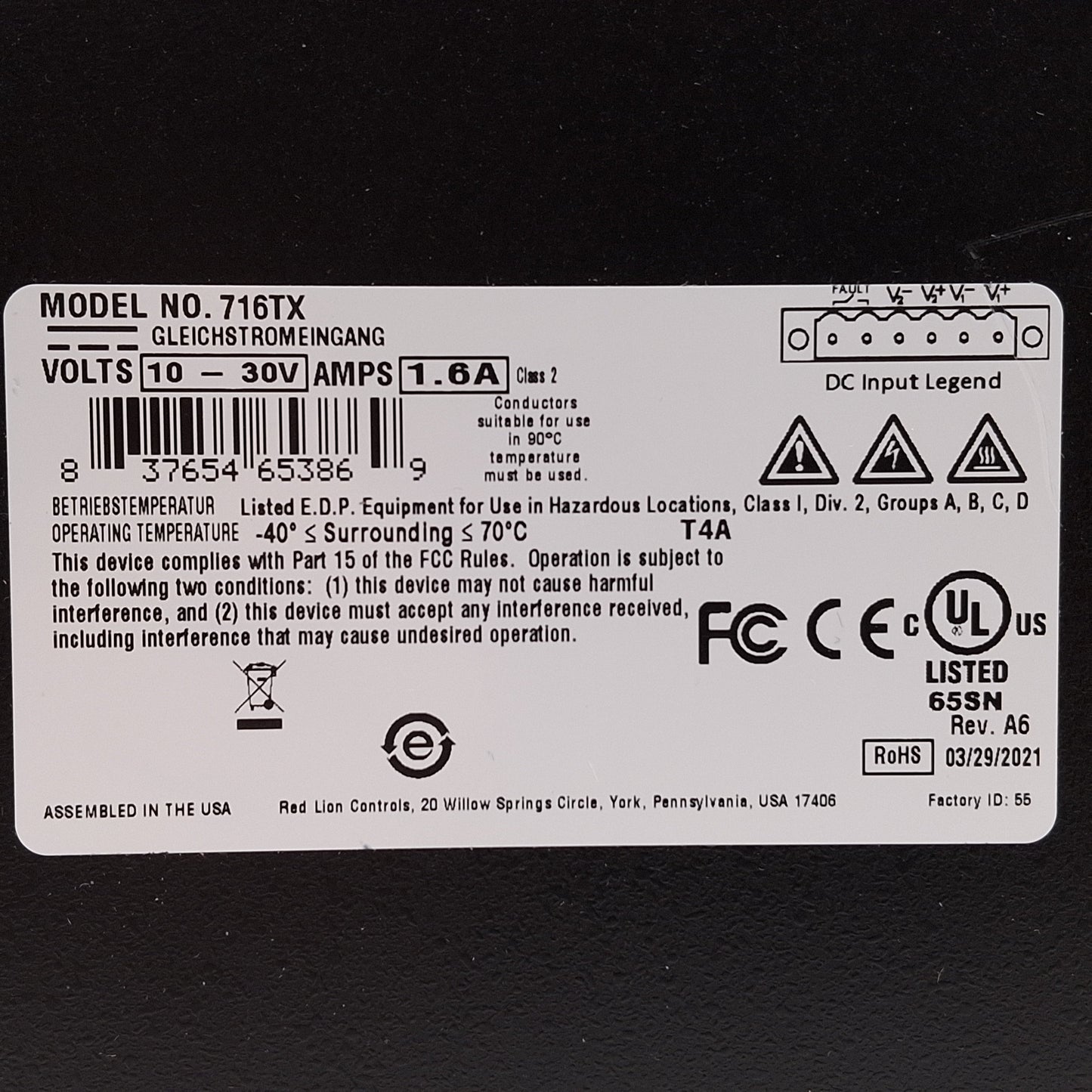 Used N-Tron 716TX Managed Industrial Ethernet Switch, 16-Port, 10/100BaseTX, 10-30VDC
