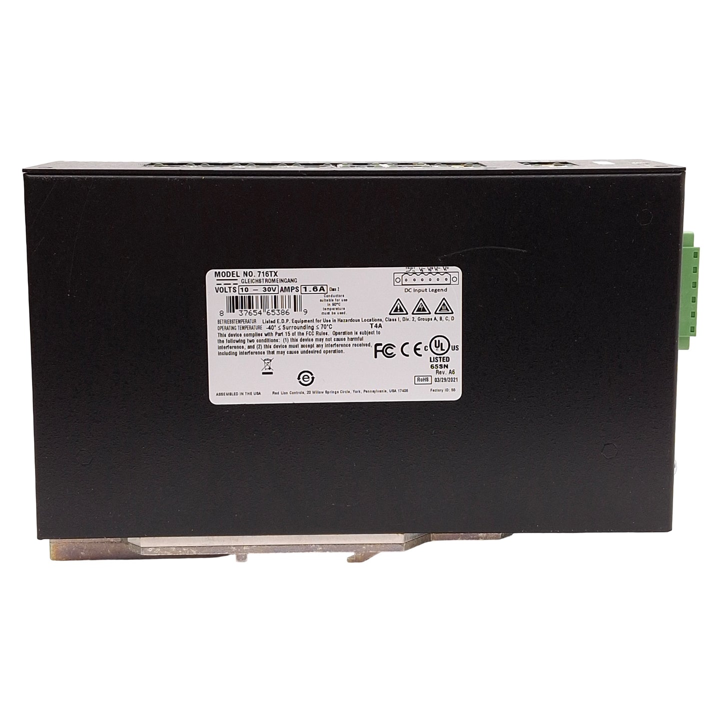 Used N-Tron 716TX Managed Industrial Ethernet Switch, 16-Port, 10/100BaseTX, 10-30VDC