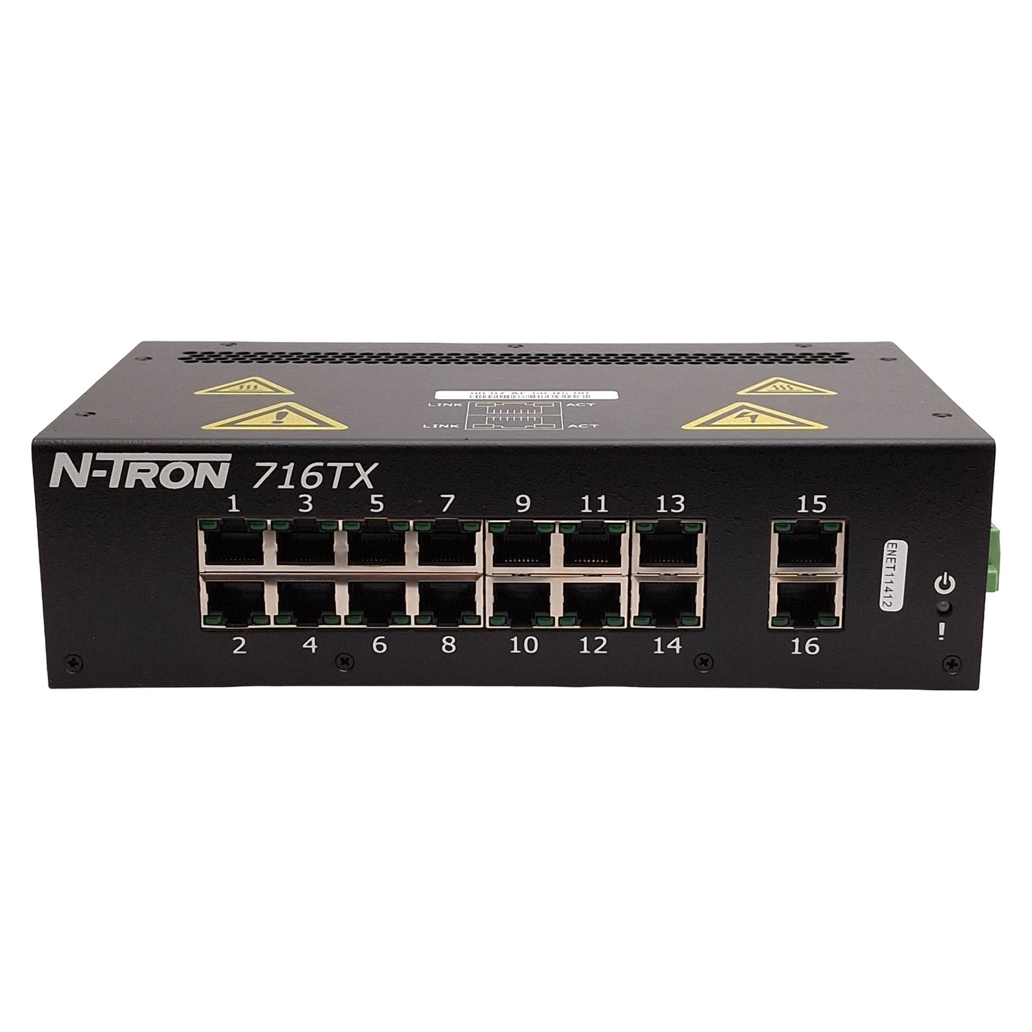 Used N-Tron 716TX Managed Industrial Ethernet Switch, 16-Port, 10/100BaseTX, 10-30VDC