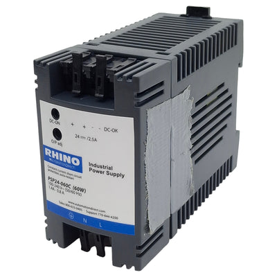 Used Automation Direct Rhino PSP24-060C Power Supply, 140-240VAC In, 2.5A 24VDC Out