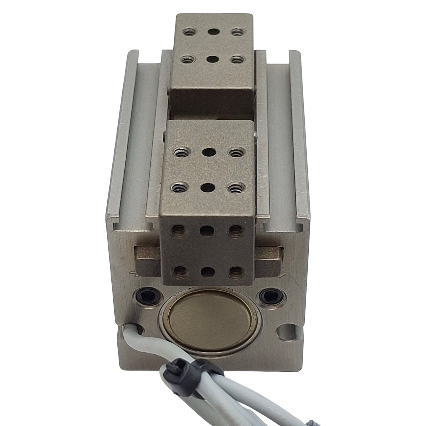 Used Destaco DPG-10-1-O-V Parallel Gripper, ø0.688" Bore, 0.25" Stroke, 50lbf, 100psi