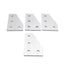 Used Lot of 4 80/20 4150 Angled Flat Plate, 4-Hole, 10-Series, 3in x 2in x 0.188in