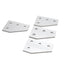 Used Lot of 4 80/20 4150 Angled Flat Plate, 4-Hole, 10-Series, 3in x 2in x 0.188in