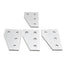 Used Lot of 4 80/20 4150 Angled Flat Plate, 4-Hole, 10-Series, 3in x 2in x 0.188in