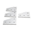 Used Lot of 4 80/20 4150 Angled Flat Plate, 4-Hole, 10-Series, 3in x 2in x 0.188in