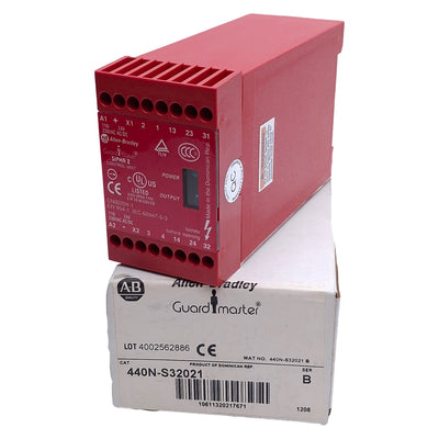 Used Allen Bradley 440N-S32021 Sipha Control Unit 2NO + 1NC Aux, 24VDC 110/230VAC