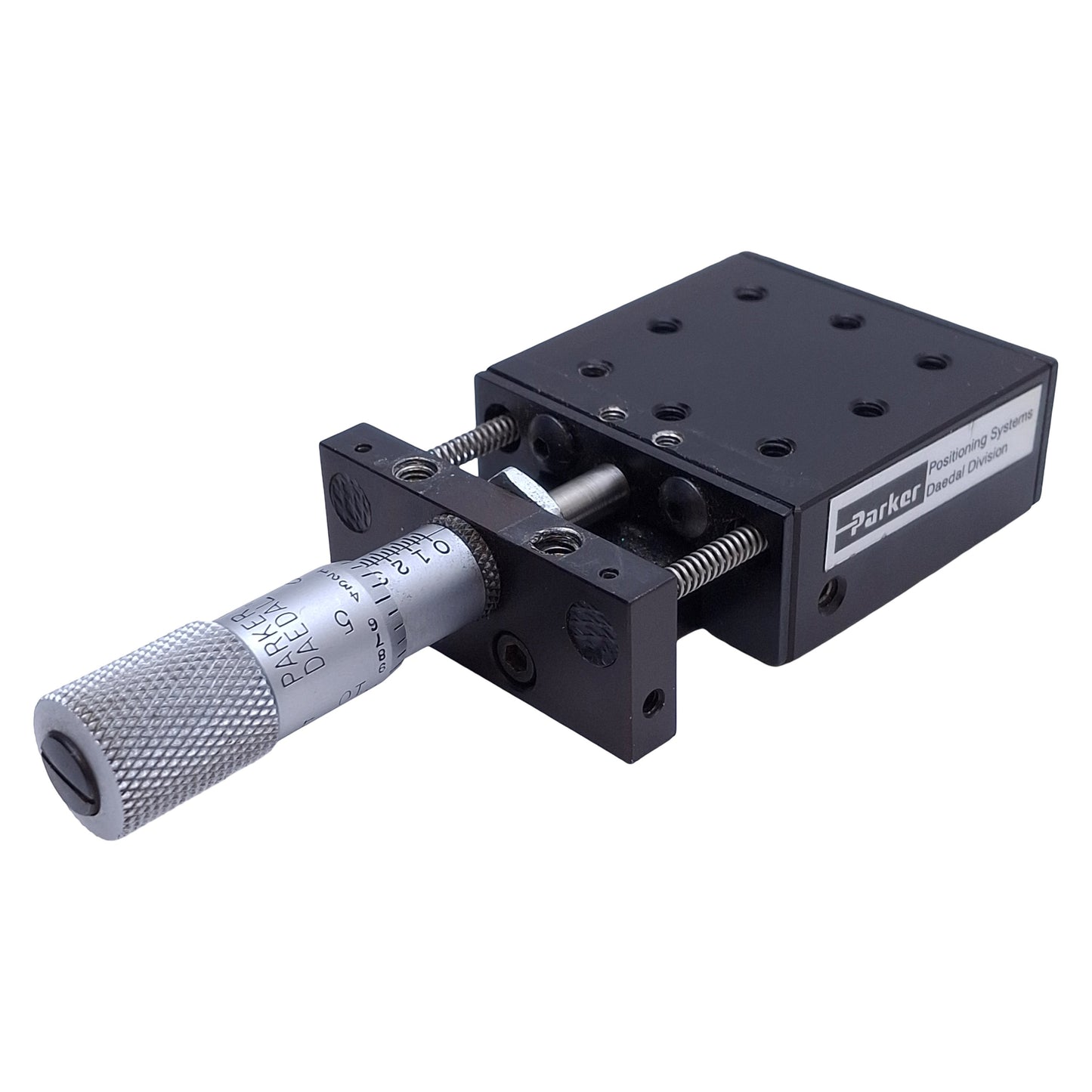 Used Parker 4002 Mini Ball Bearing Linear Stage Micrometer Positioner 0.5" Travel