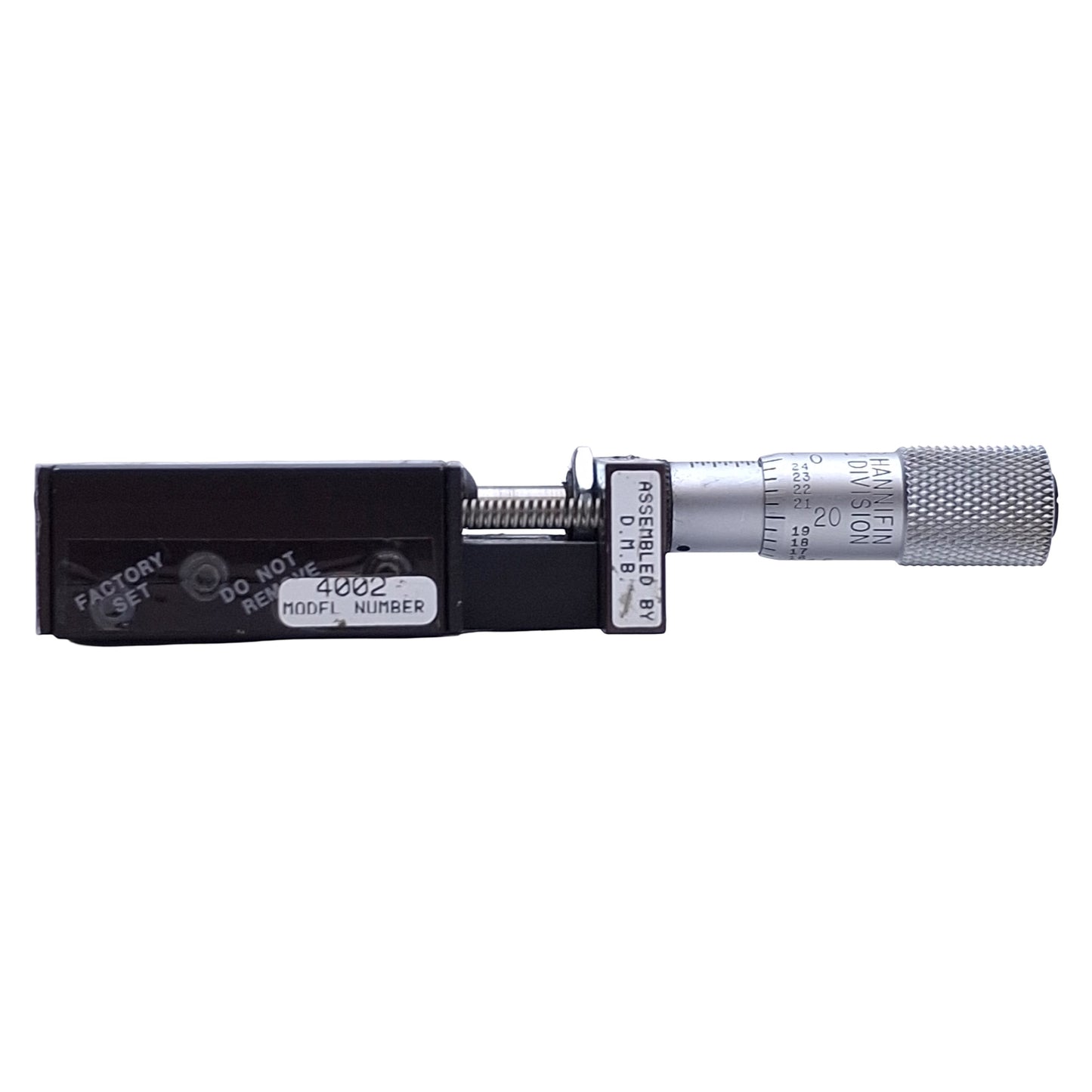 Used Parker 4002 Mini Ball Bearing Linear Stage Micrometer Positioner 0.5" Travel