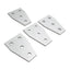 Used Lot of 4 80/20 4141 Four Hole Tee Flat Plates, 3in x 2in x 0.188in, 10 Series