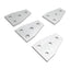 Used Lot of 4 80/20 4141 Four Hole Tee Flat Plates, 3in x 2in x 0.188in, 10 Series